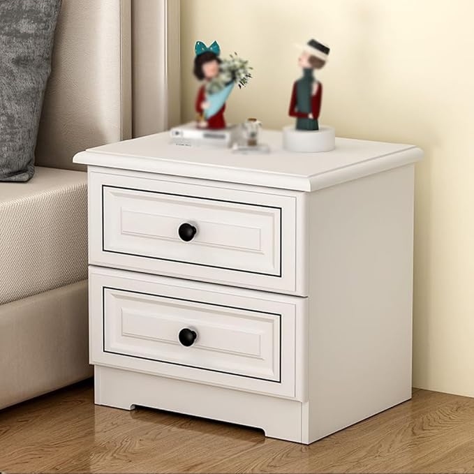 Night Stand Light Luxury Solid Wood Bedside Table, Simple Home Storage Cabinet