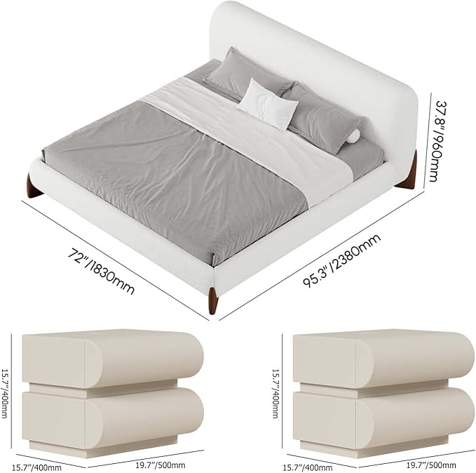 homary Queen Size Upholstered Bed