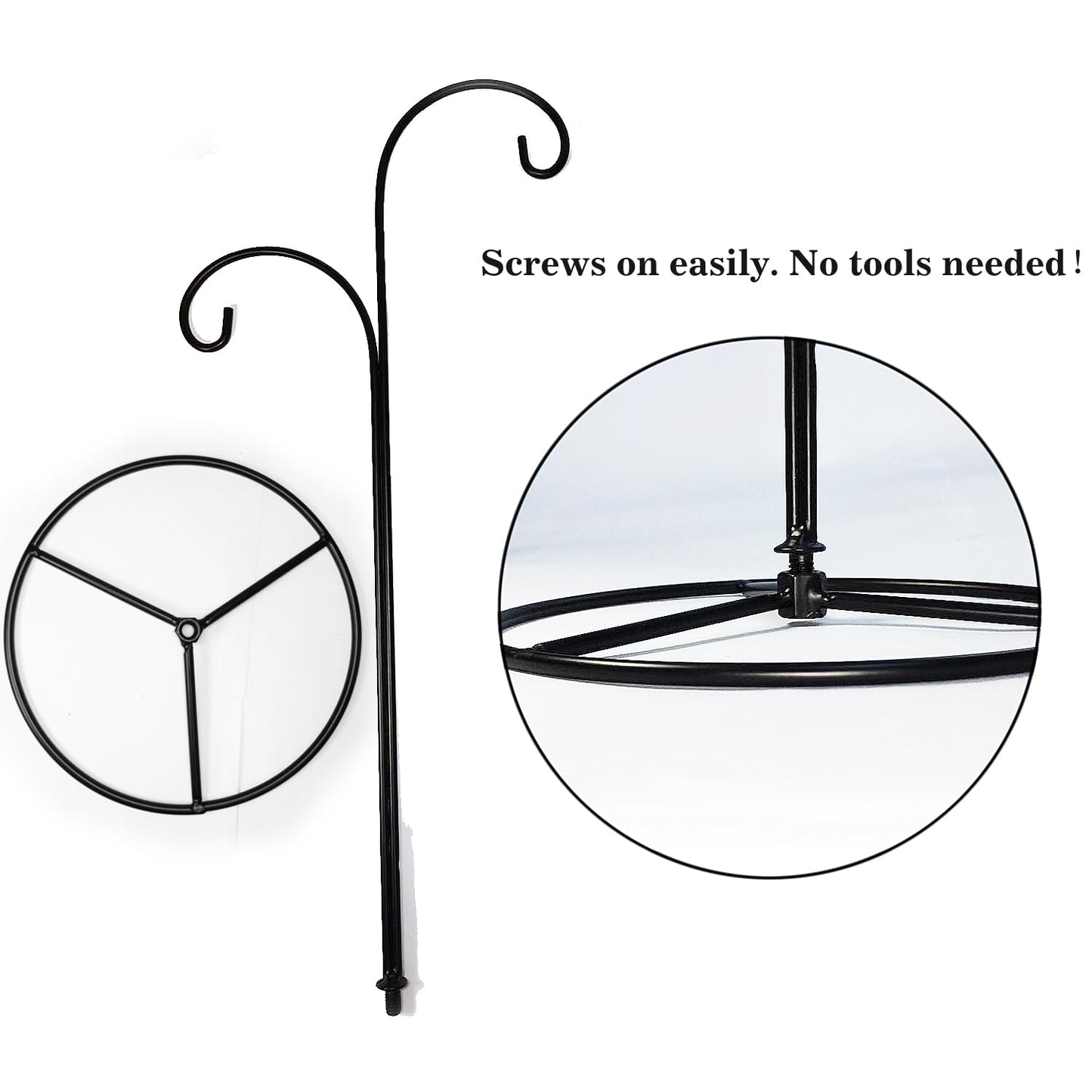 Ornament Display Stand Tall, 2 Pack Gift Ornament Holder with Hook Hanger for Christmas Halloween Decoration, Glass Witch Ball,Home Party Wedding Decor