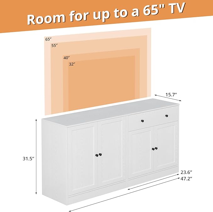 TUSY 71" Large TV Stand Set