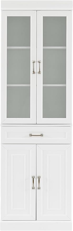 Crosley Furniture Stanton Glass Door Pantry Storage Cabinet