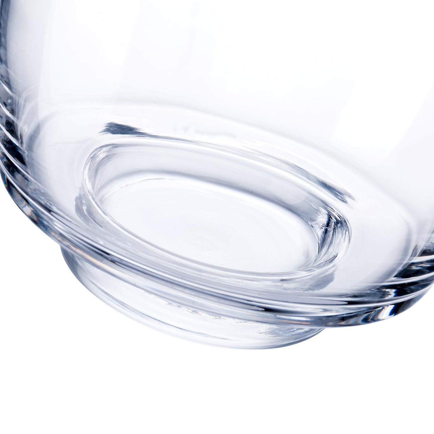 7.5“ Round Hurricane Glass Footed Pillar Candle Holder Clear Flower Vase Floral Planter Terrarium for Weddings, Parties, and Home Decor - Elegant Table Centerpiece