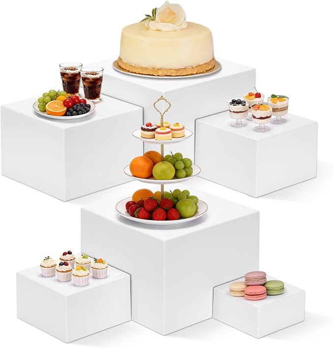 6 Pcs Buffet Risers, Display Stand Shelf