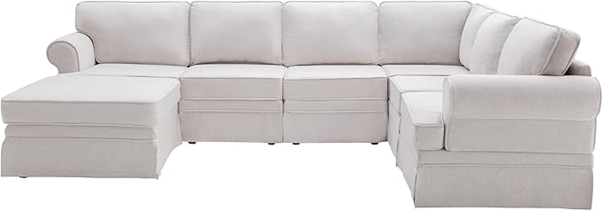 109.4" Fabric Upholstered Modular Sofa Collection, Modular Customizable