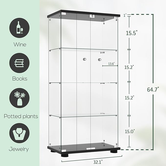 FANYUSHOW Glass Display Cabinet