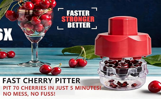 Cherry Pitter Multiple, Push Type Cherry Corer Multiple, 7-in-1 Cherry Seed Remover Quick Portable Cherry Pitting Tool