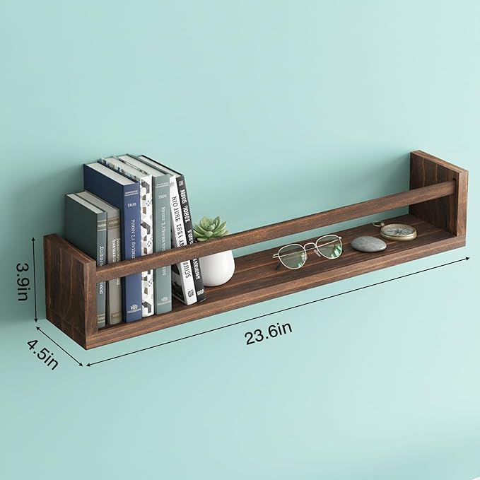 Fixwal Nursery Book Shelves, 23.6 Inch Floating Bookshelves