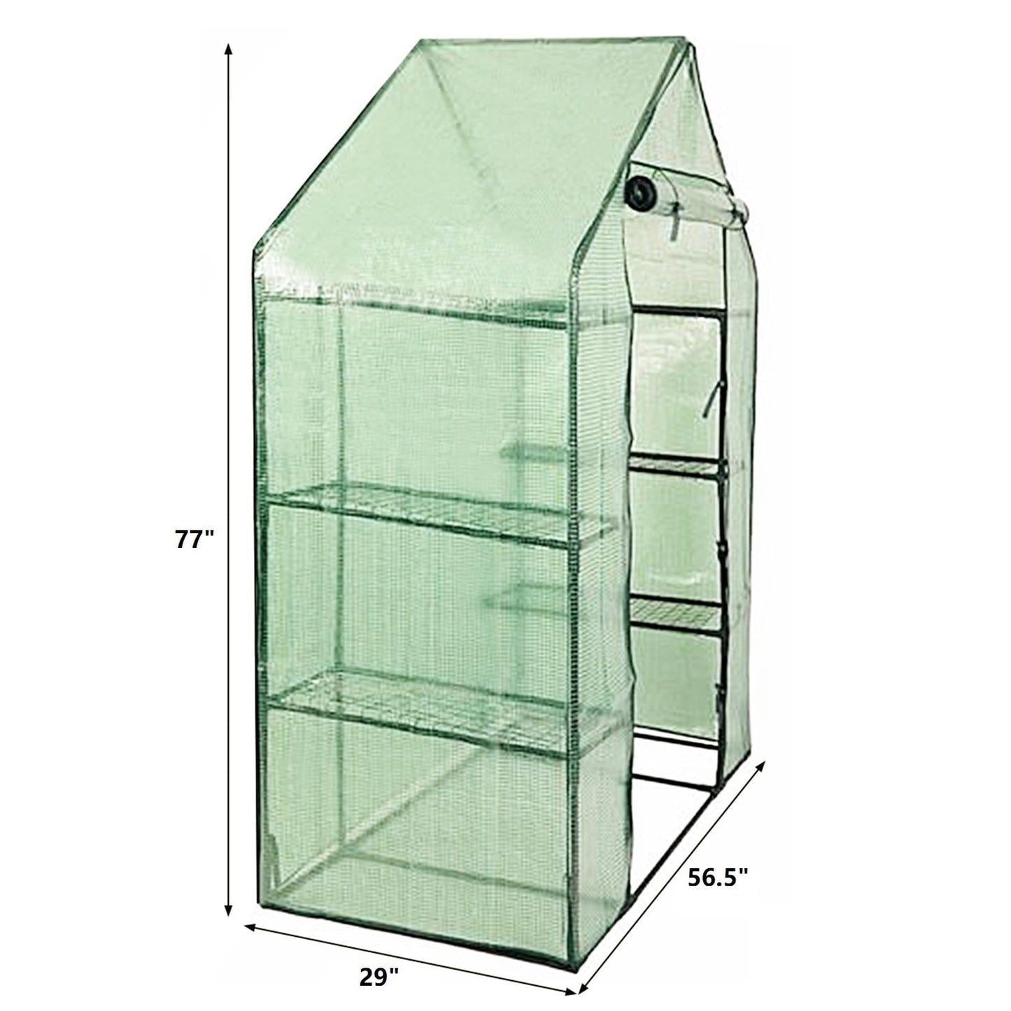 S AFSTAR Walk in Greenhouse, 56.5 x 29 x 77-Inch Green House with 2 Tier 8 Mesh Shelves & Zipper Roll-Up Door, Portable Greenhouse Mini Growing House, Greenhouses for Outdoors Garden Patio Backyard