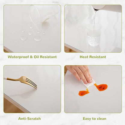 40 x 84 Inch Clear Table Cover Protector, Clear Table Protector for Dining Room Table, 1.5mm Plastic Table Cover, Waterproof Table Pad for Kitchen, Office