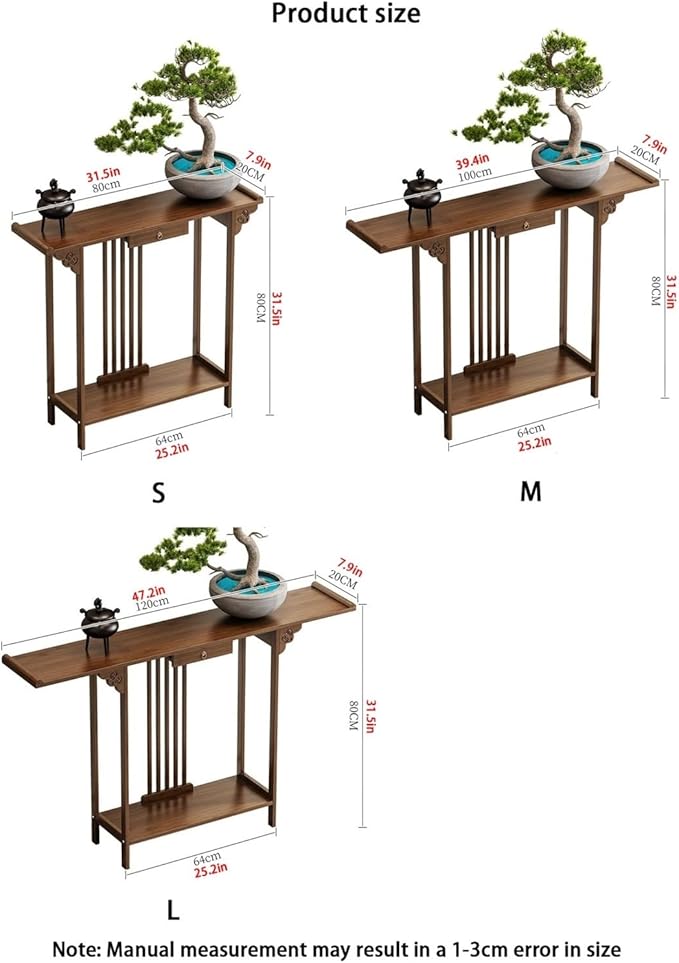 Natural Bamboo Console Table
