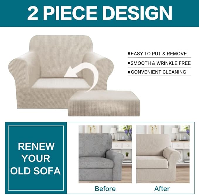 Turquoize 2 Piece Chair Covers Chair Slipcovers
