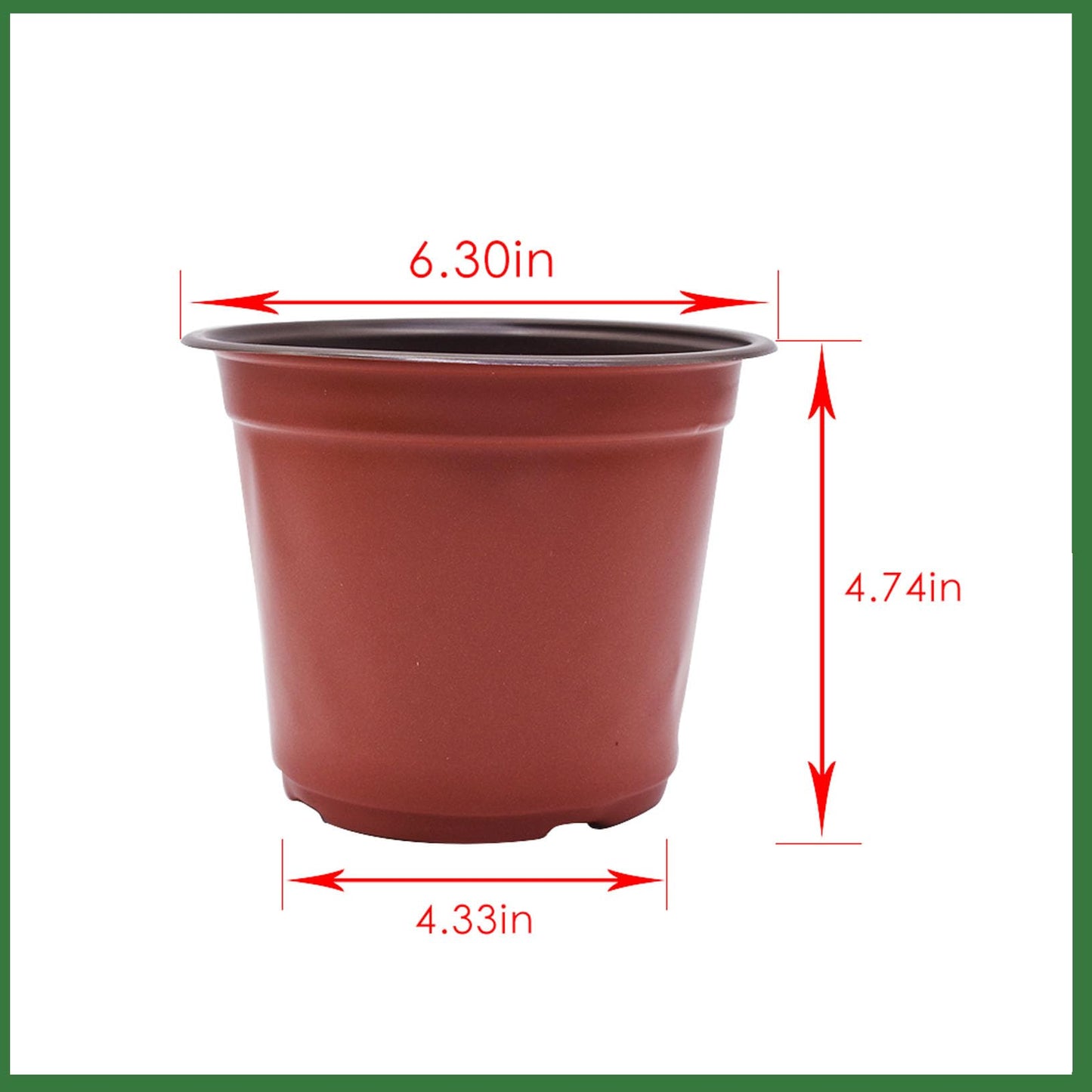 raseparter 100Pcs 6.3In Plastic Plants Pot Seed Starting Pots Indoor Outdoor Seeding for Cutting Seedling Cultivation and Initial Planting