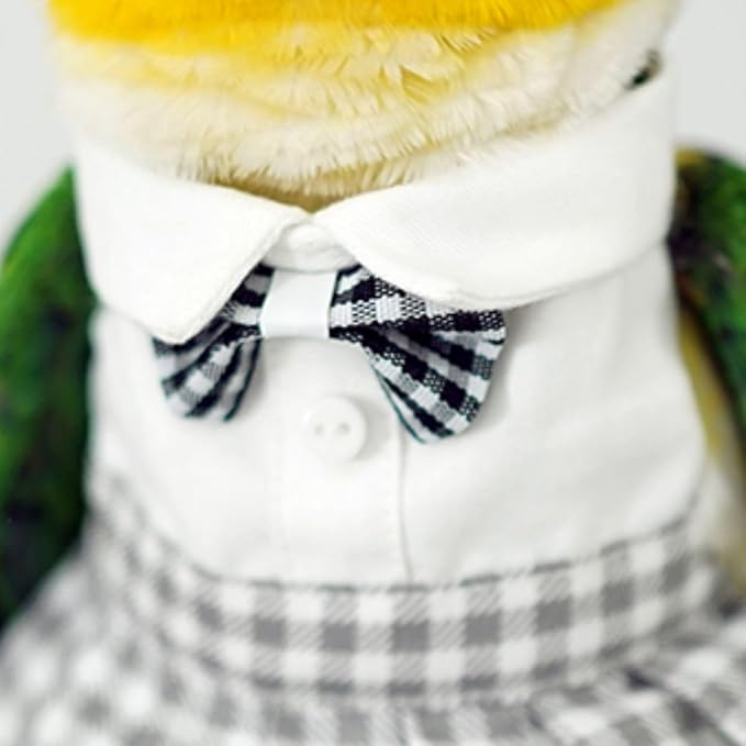 Bird Costume Bird Diaper Flight Suit Cute JK Dress Dress Skirt Clothes Cosplay Photo Prop for Parrots Macaw Cockatoo (with Diaper,L)