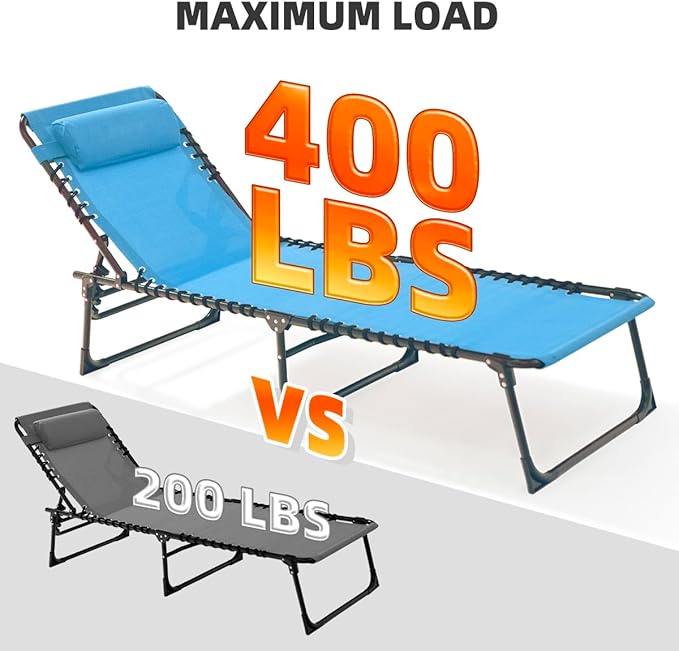 Patio Lounge Chair Folding Chaise Bed
