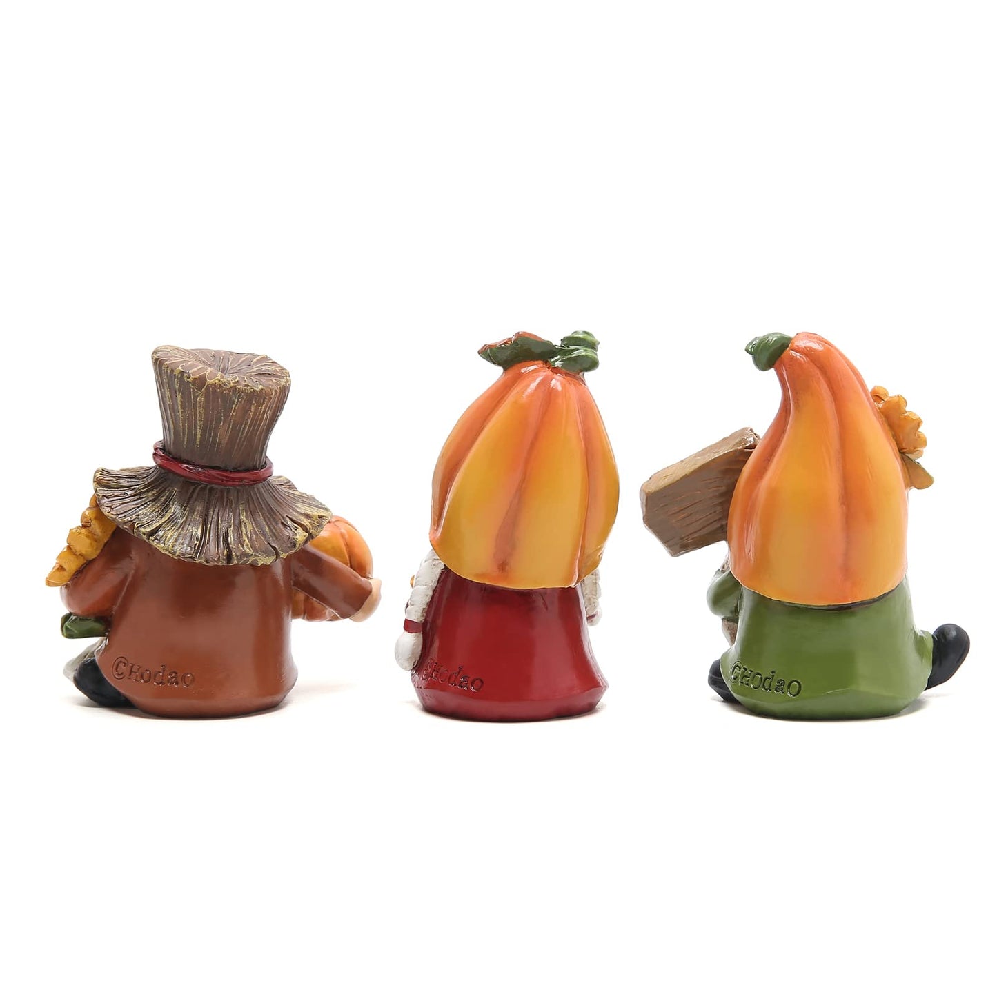 Hodao 3pcs Fall Thanksgiving Pumpkin Gnomes Decorations Handmade Swedish Tomte Elf for Fall Decor Gift - Thanksgiving Party Home Gnomes Decor - Autumn Gifts