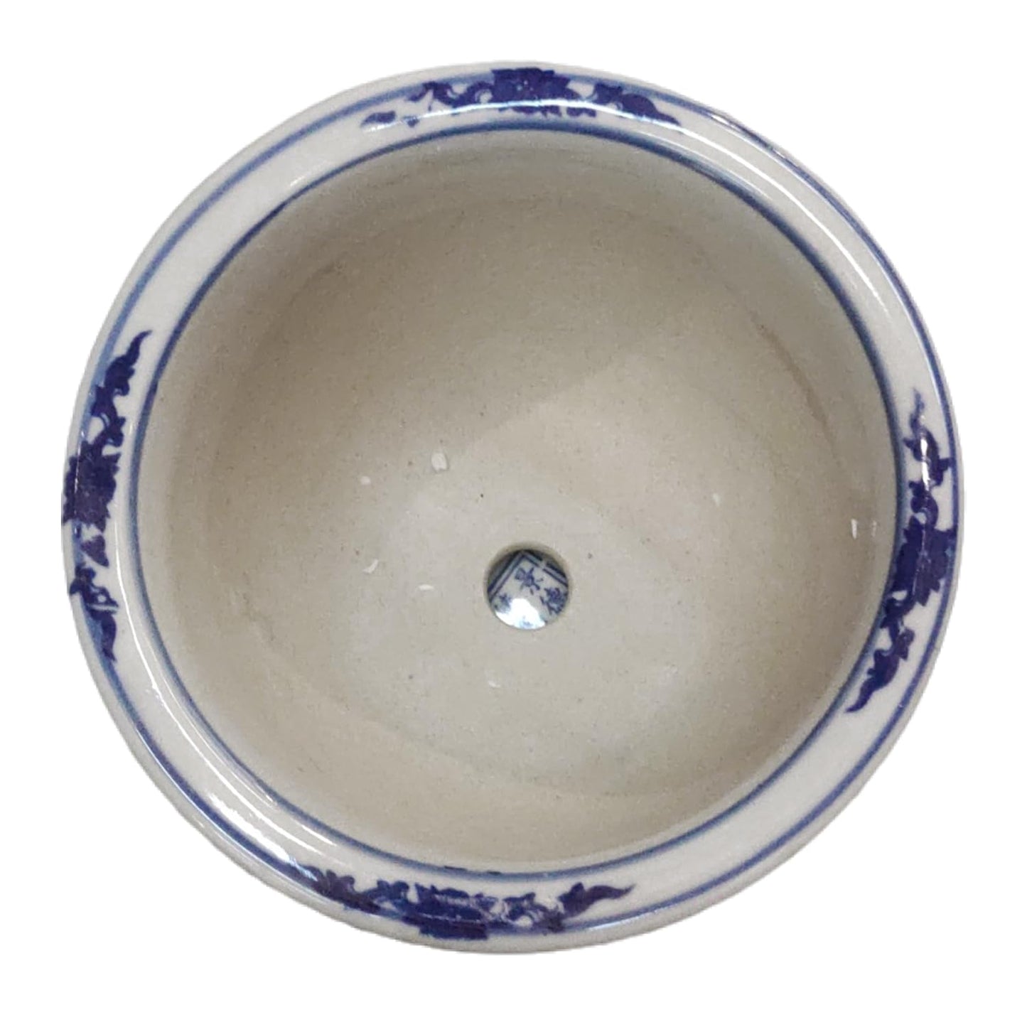 Angoily Blue and White Ceramic Planter 1 Set Chinese Ceramic Flower Pots Decorative Succulent Plant Pot with Trays for Indoor Outdoor Desktop Garden Balcony