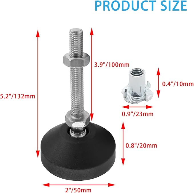 Luomorgo 4 Pcs M10 Leveling Feet