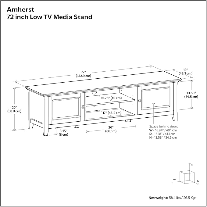 SIMPLIHOME Amherst TV Stand