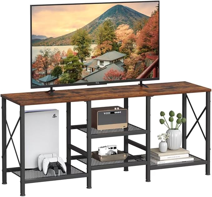 JARHETUN TV Stand for 55 Inch TV, Entertainment Center