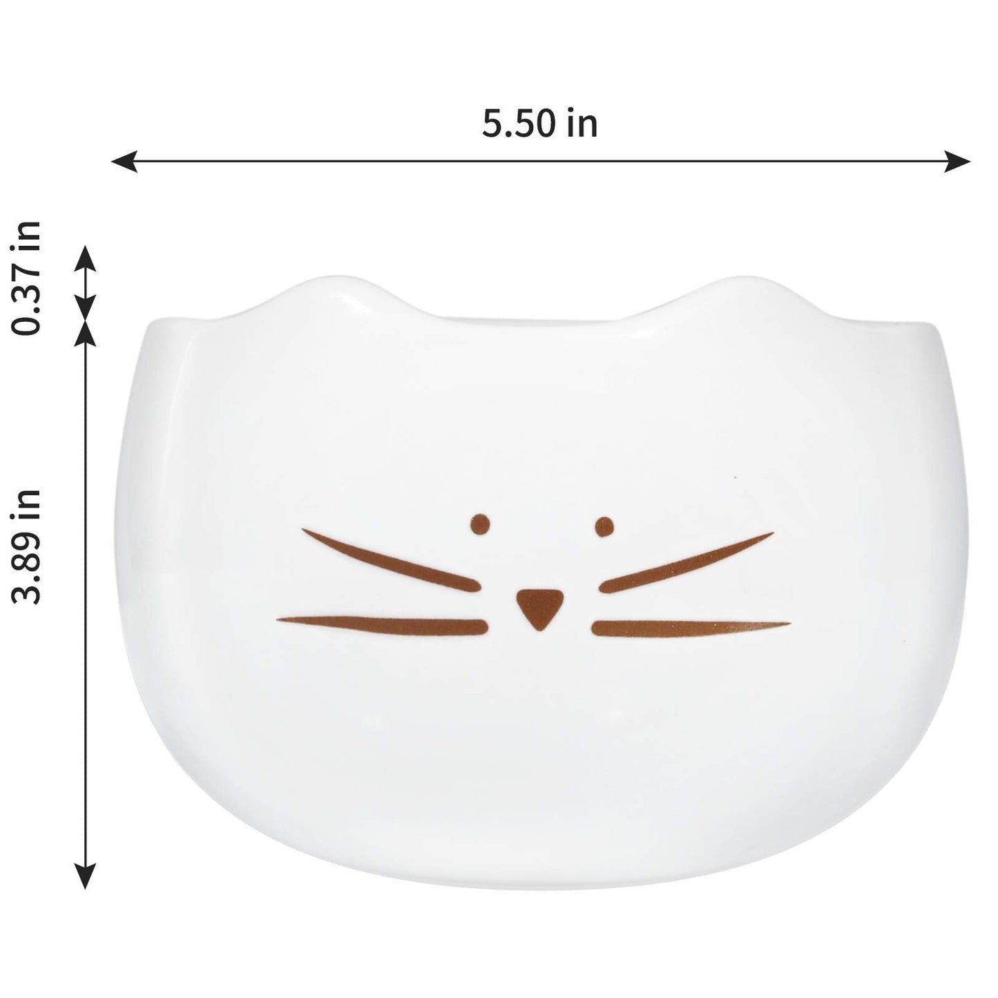 Koolkatkoo 5.5 Inch Cute Cat Succulent Planter Pots Cactus Planters Flower Pots White Set of 2