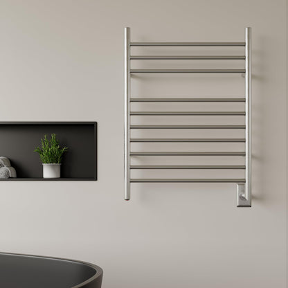 HEATGENE Towel Warmer Wall-Mounted Hardwired Heated Towel Rack Hot Towel Bar Brushed