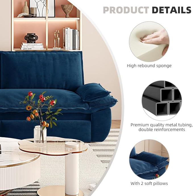 73.2" Sofa Bed Queen, 3-in-1 Pull Out Sofa Bed