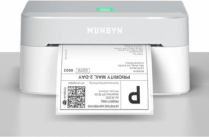 MUNBYN Bluetooth Thermal Label Printer RW403B, Wireless 4x6 Shipping Label Printer for Small Business, Compatible with Android, iPhone, Windows, Mac, Chromebook, Print Width 1.57"-4.25" (Grey)