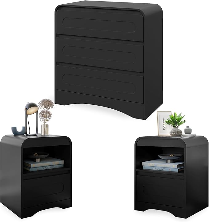 3 Piece Bedroom Set, Dresser and Nightstand Sets