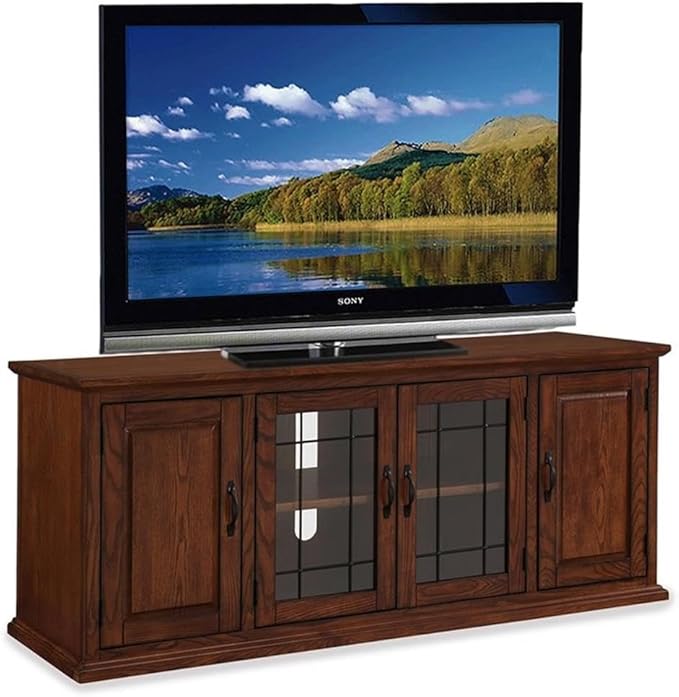 Leick Home 80360 Leaded Glass TV Stand