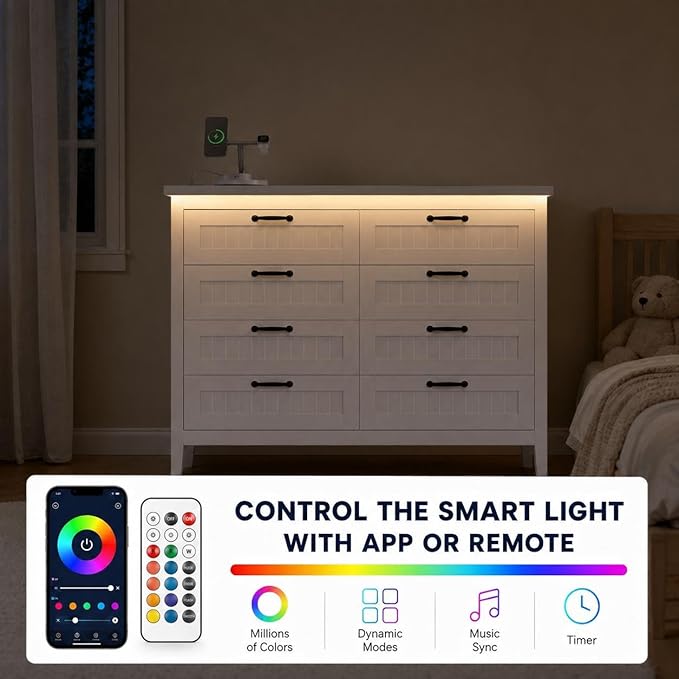 GarveeLife 8 Drawer Chest Dresser