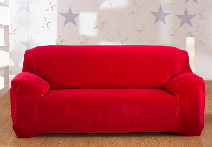 vctops 1-Piece Velvet Plush Stretch Sofa Slipcover