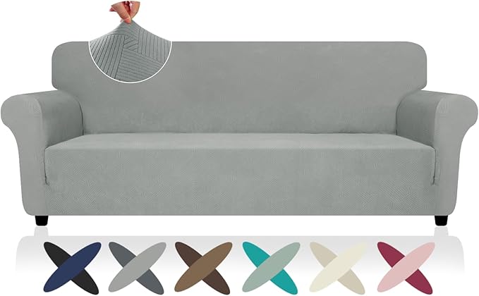 ZNSAYOTX Oversized Super Stretch Couch Cover, New Striped Sofa Covers