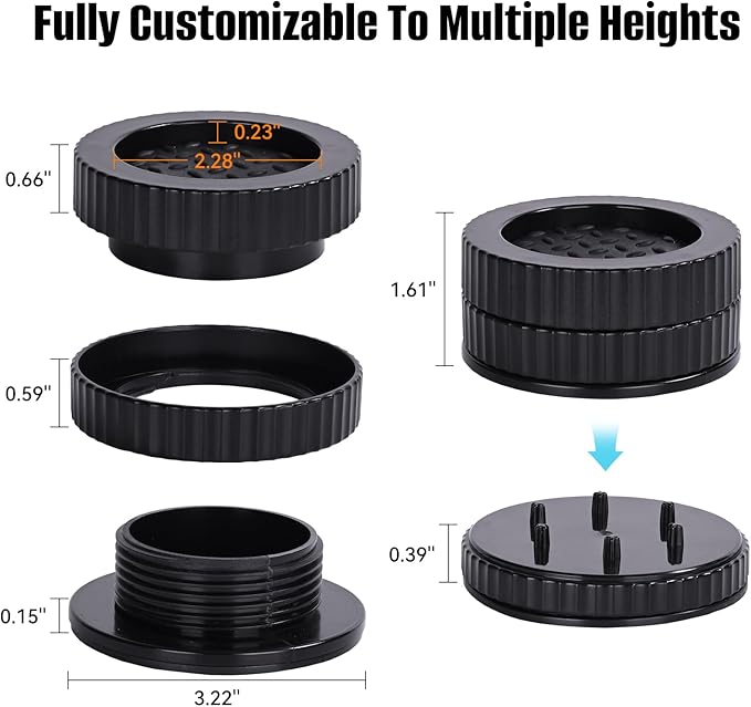 Adjustable Furniture Risers 1 inch