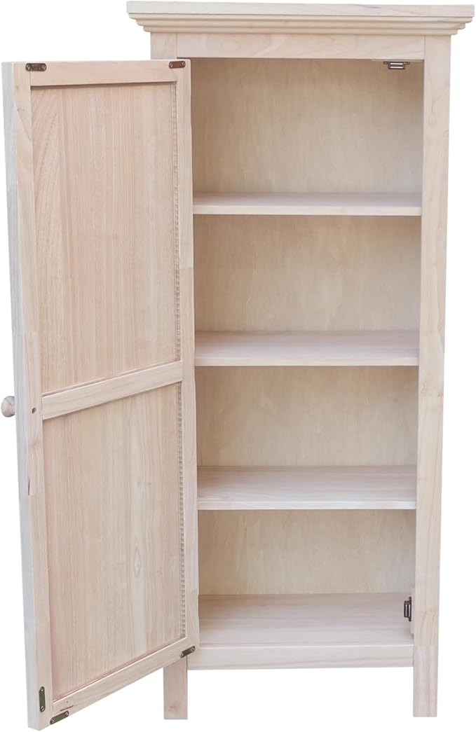 Single Jelly Cabinet, Solid Parawood Construction, 22.8"W x 12.5"D x 51"H