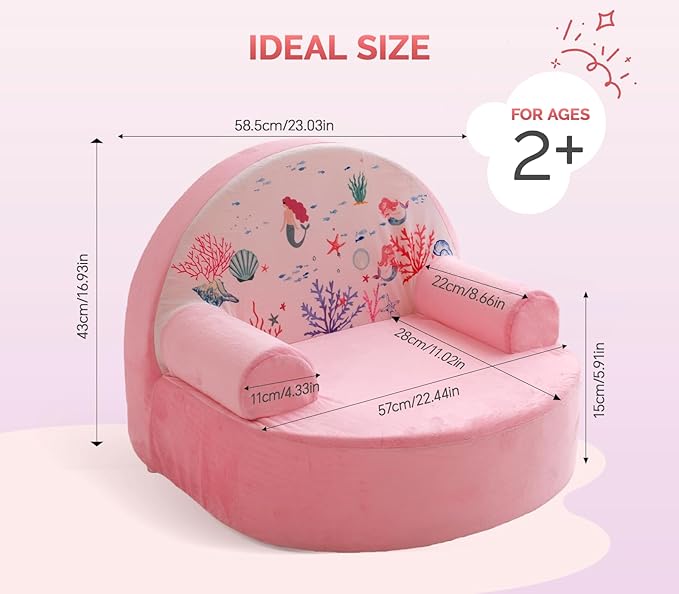 Snuggly Toddler Chair, Soft Kids Sofa