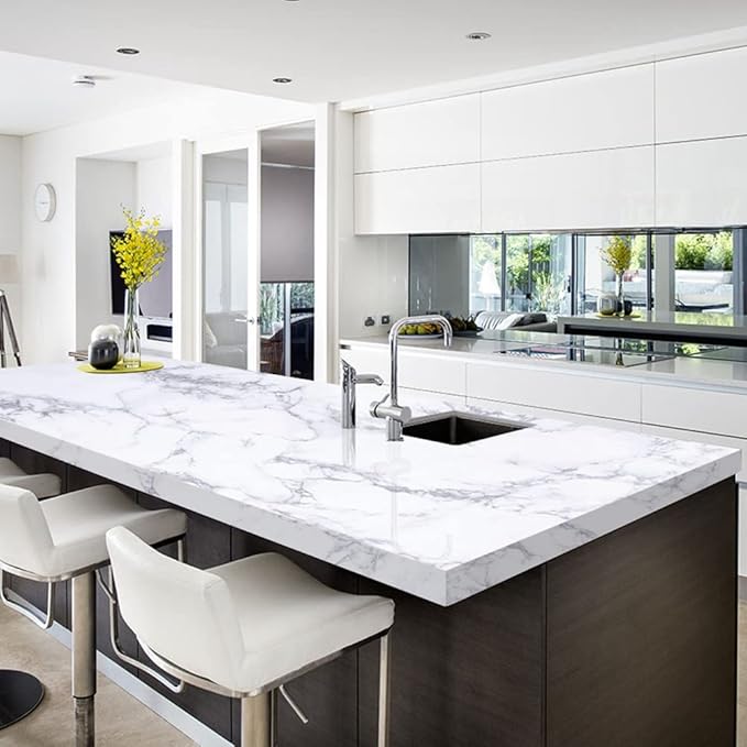 Arthome 60 x 508 cm Peel and Stick Marble Contact Paper, Self-Adhesive