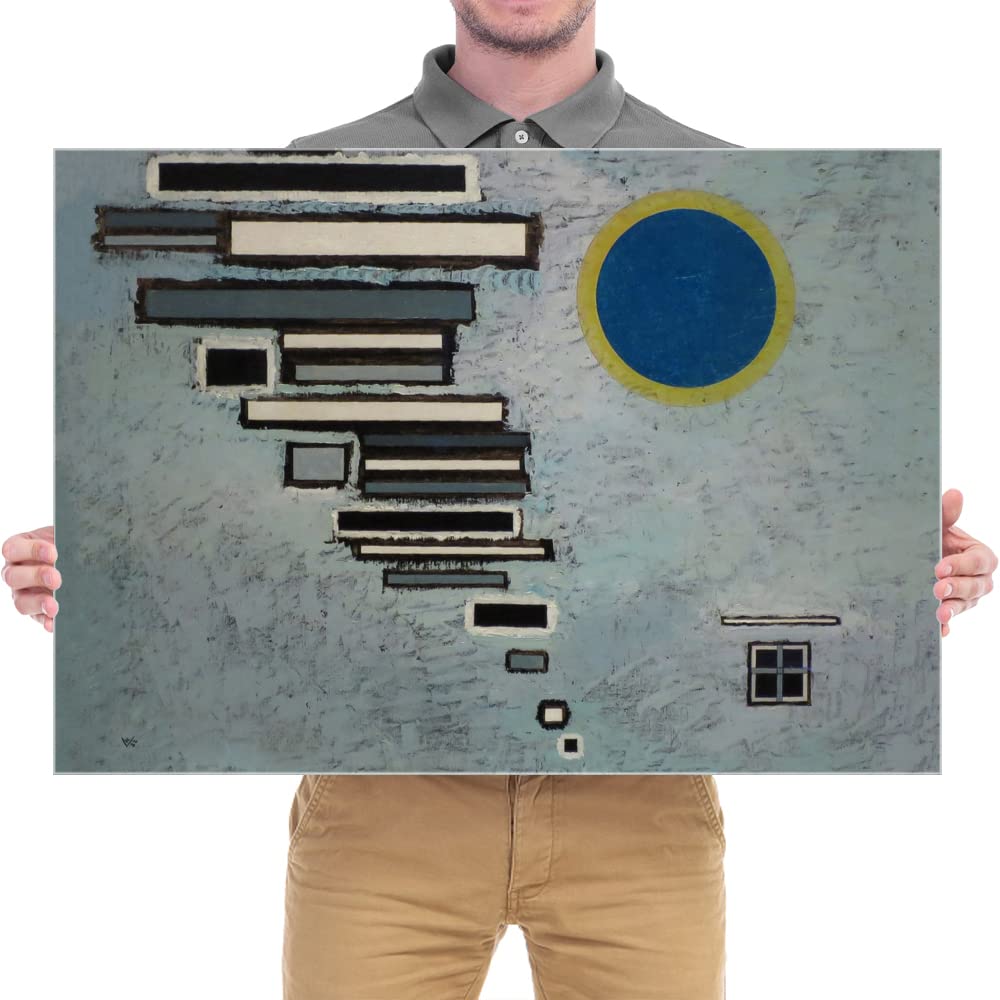 Wieco Art Framed Canvas Wall Art Composition VII, 1913 by Wassily Kandinsky Classic Abstract Famous Paintings Reproductions Canvas Wall Art for Home Decoration