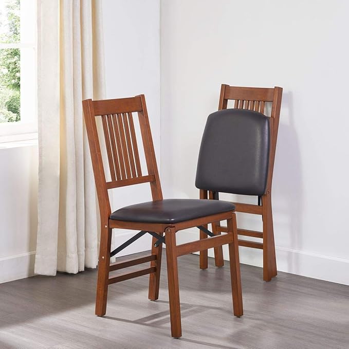 MECO Stakmore True Mission Wooden Folding Chairs