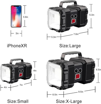 AlpsWolf Rechargeable Flashlight, LED Spotlight Flashlight 15000 Capacity 4000LM 20h Ultra-Long Standby Ultra Bright Flashlight Waterproof with USB Output as a Power Bank for Camping Accessories