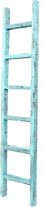 BARNWOODUSA Rustic Decorative Ladder