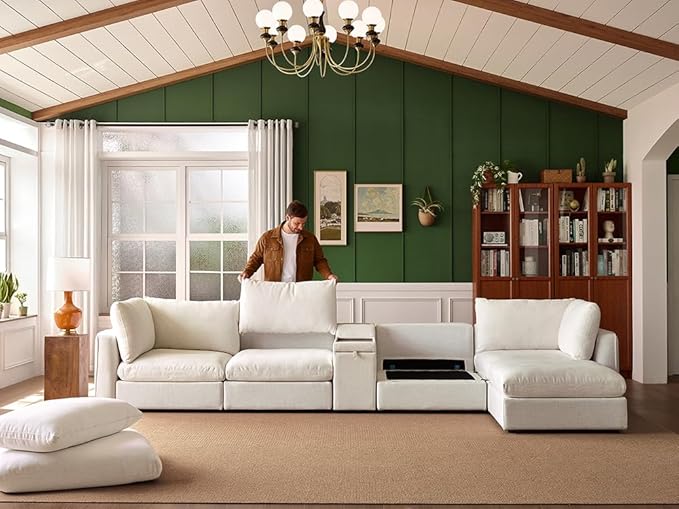 LINSY HOME Oversized Modular Sectional Sofa, Cloud Couch
