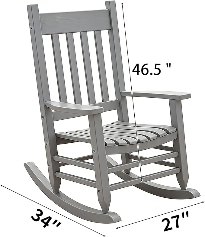 Oversized Outdoor Wooden Rocking Chair