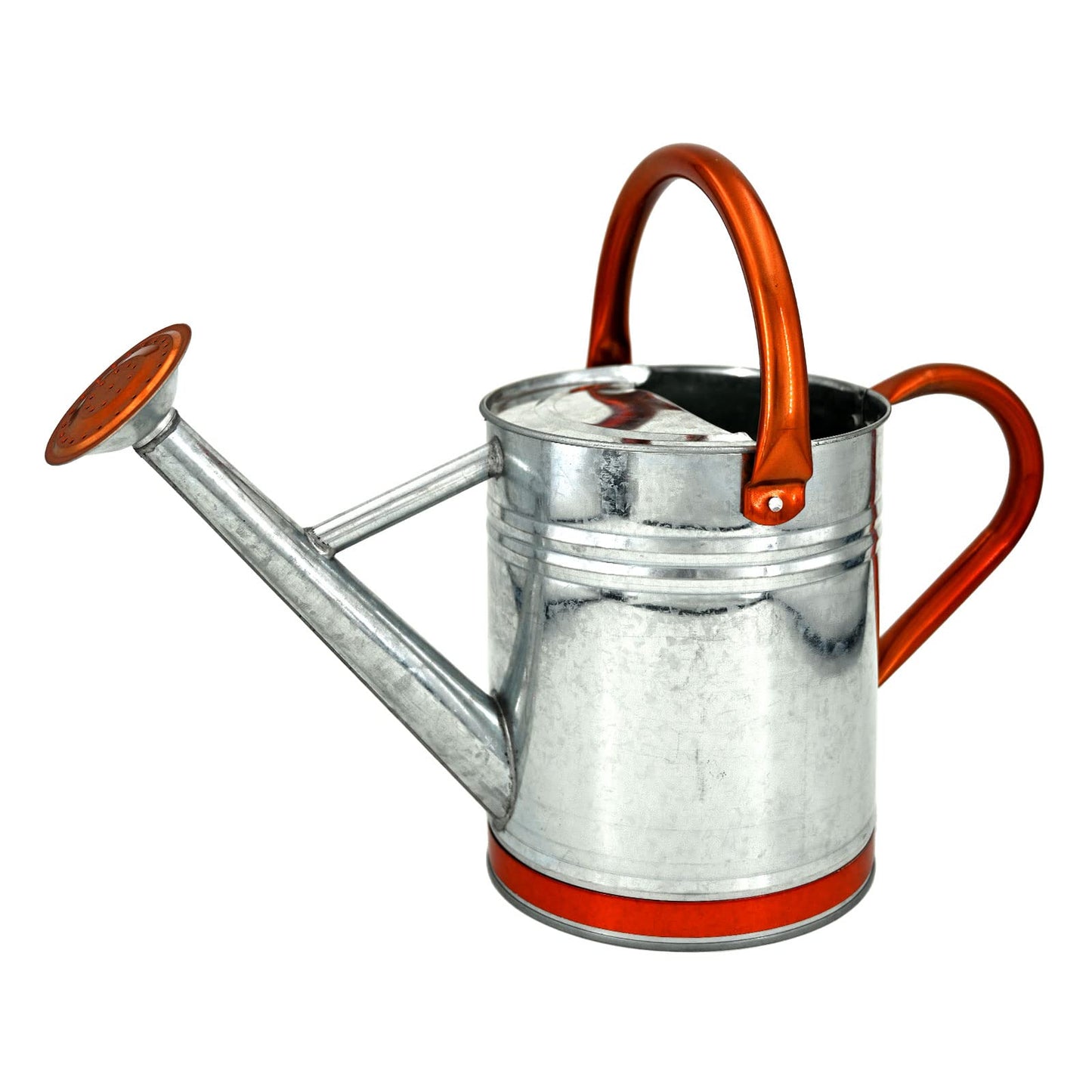 Lechloris Metal Watering Can for Outdoor Plants, Galvanized Steel Watering Can with Removable spout, 1 Gallon,Perfect Home & Garden Décor Retro Zinc Hue