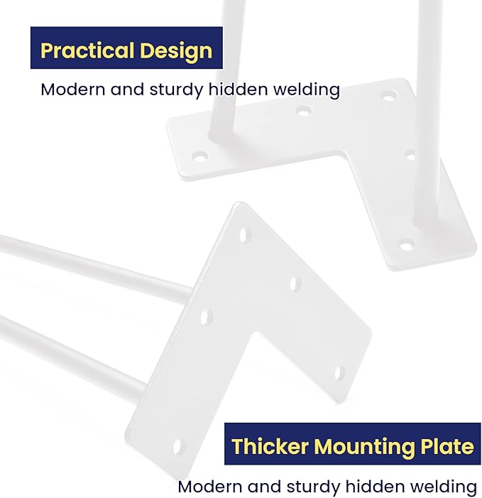 SMARTSTANDARD 12 Inch Heavy Duty Hairpin Furniture Legs, Metal Home DIY Projects