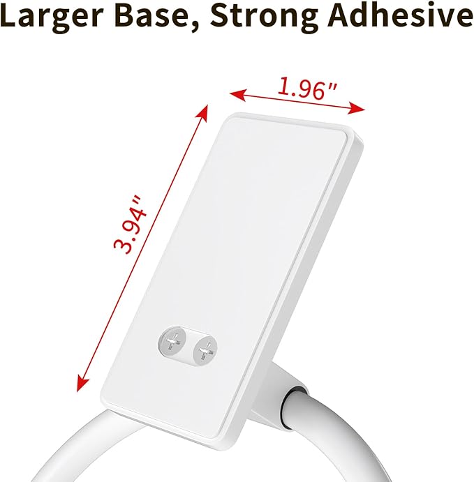 STWWO Adhesive Towel Ring, Hand Towel Holder for Bathroom, Adhesive Round Towel Ring for Bath RV, White
