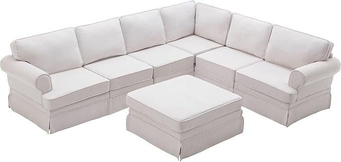 109.4" Fabric Upholstered Modular Sofa Collection, Modular Customizable