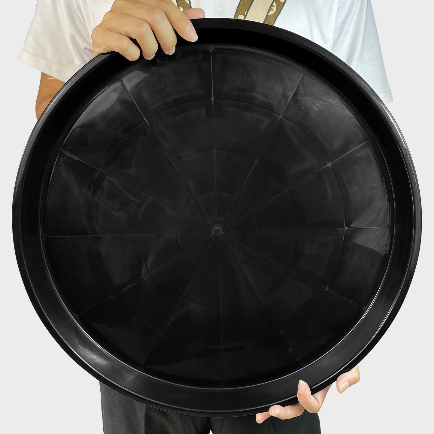 FUOAUYK Plant Saucer 14 16 18 20 22 Inch, 5 Pack Heavy Duty Plant Tray for Pots, Plastic Pot Saucers for Plants, Large Drip Trays for Potted Plants, Round Water Tray for Indoors