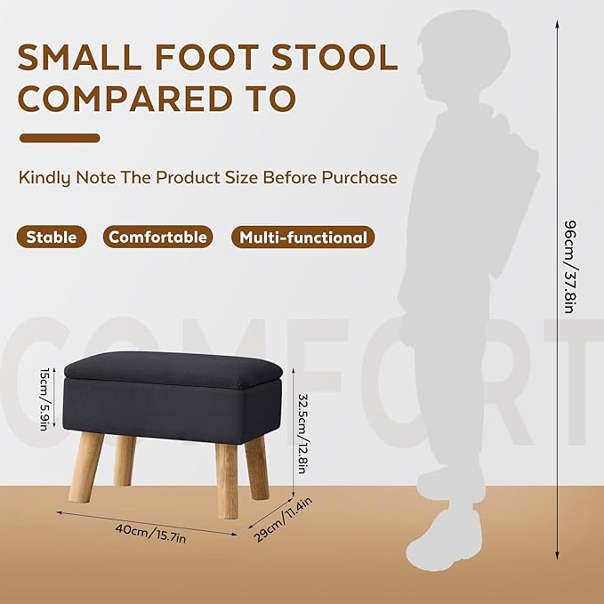 Storage Ottoman, Small Foot Stool Ottoman