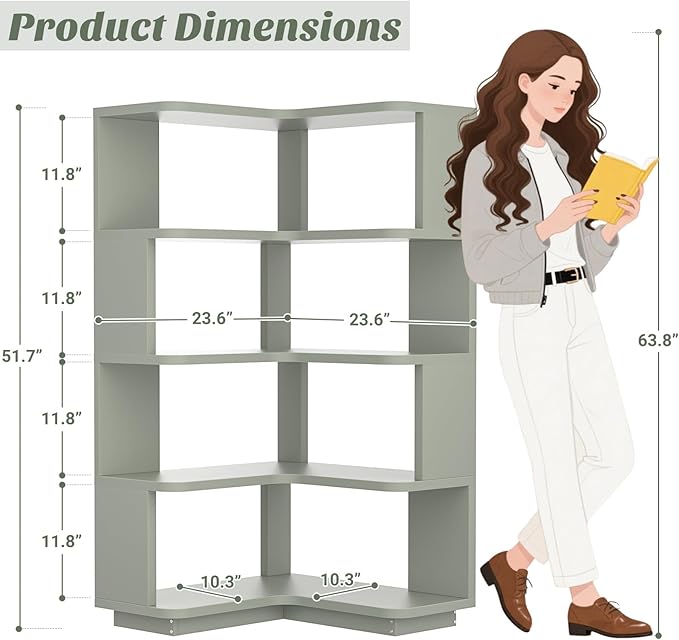 Armocity Corner Book Shelf