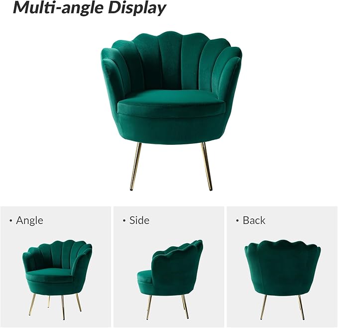 HULALA HOME Modern Velvet Accent Chair